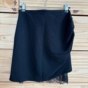 fleur du mal ruched lace skirt